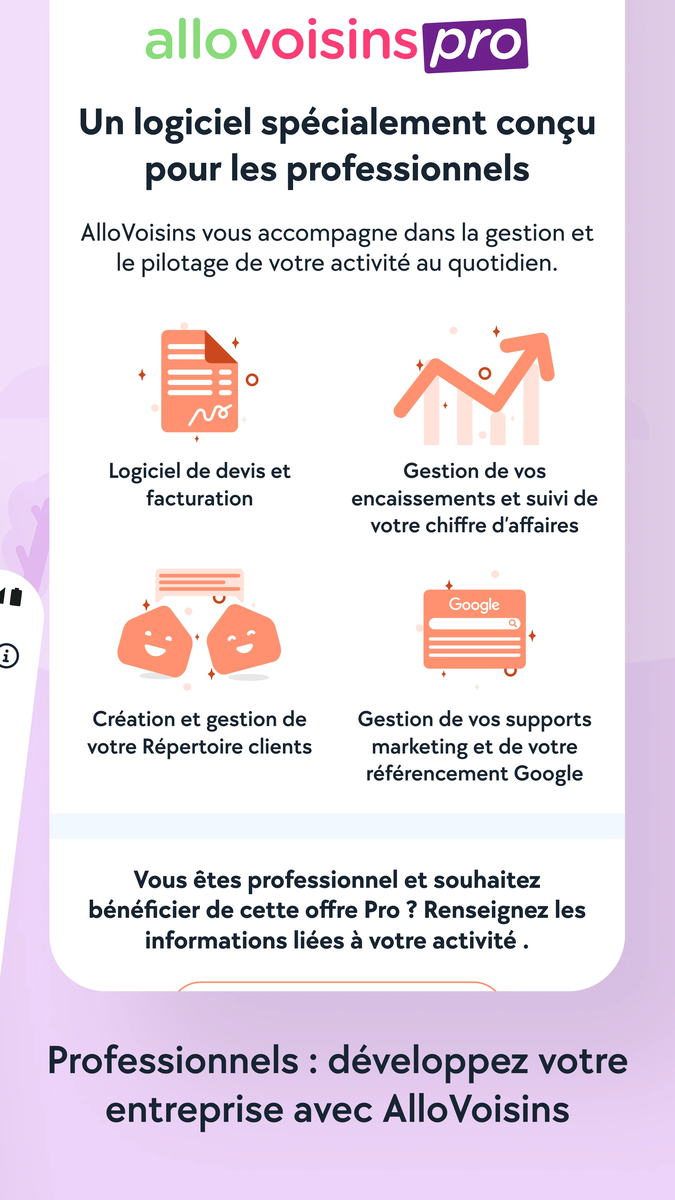 AlloVoisins screenshot